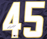 Tuli Tuipulotu Signed Los Angeles Chargers Jersey (Beckett) 2023 2nd Round Pick