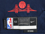 Warriors Stephen Curry Signed Navy Blue Nike 2024 City Swingman Jersey BAS