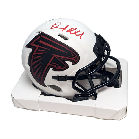 Desmond Ridder Autographed Atlanta Falcons Lunar Mini Helmet- Beckett
