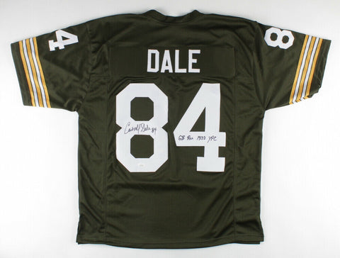 Carroll Dale Signed Green Bay Packer Jersey Inscribed "GB Rec 19.72 YPC" JSA COA