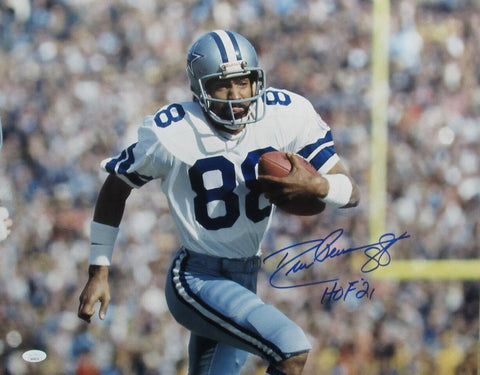 Drew Pearson HOF Autographed/Inscribed 16x20 Photo Dallas Cowboys JSA