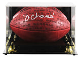 Bengals Ja'Marr Chase Signed Wilson "Duke" Team Showcase Football W/ Case BAS W