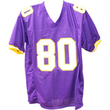 Cris Carter Autographed/Signed Pro Style Purple Jersey Beckett 44677