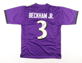Odell Beckham Jr Signed Baltimore Ravens Jersey (Beckett) 3xPro Bowl Receiver