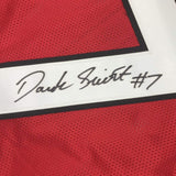 FRAMED Autographed/Signed D'ANDRE SWIFT 35x39 Georgia Red Jersey JSA COA