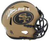 49ers Patrick Willis "HOF 24" Signed STS II Speed Mini Helmet w/ Case BAS Wit