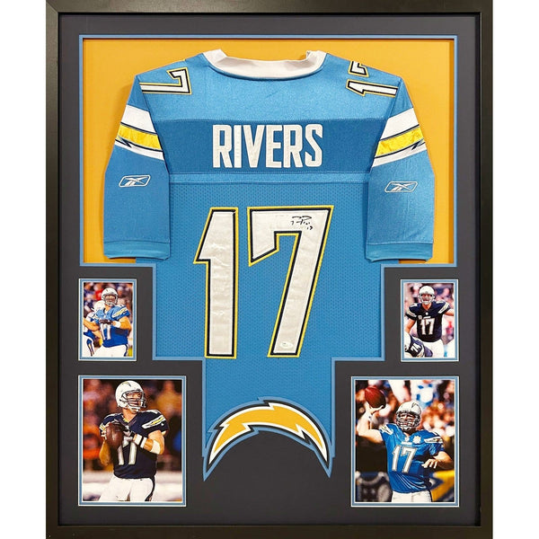 Philip Rivers Autographed Signed Framed San Diege Chargers LA Jersey JSA