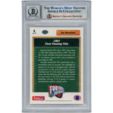 Joe Montana Autographed/Signed 91 Upper Deck #4 Slab Trading Card Beckett 49936