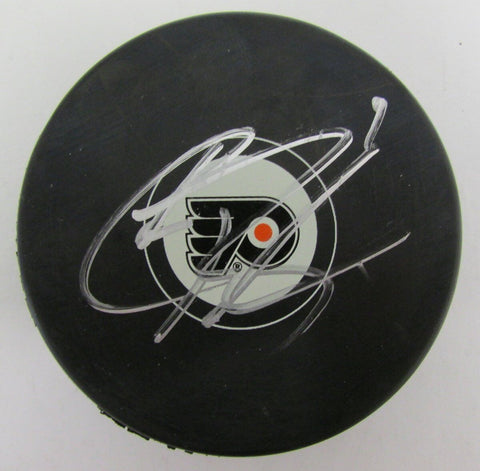 Gord Murphy Philadelphia Flyers Autographed/Signed Flyers Logo Puck 140412