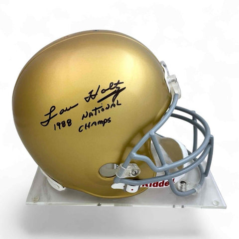 Lou Holtz Autographed Signed Notre Dame Fighting Irish Full Size Helmet - PSA