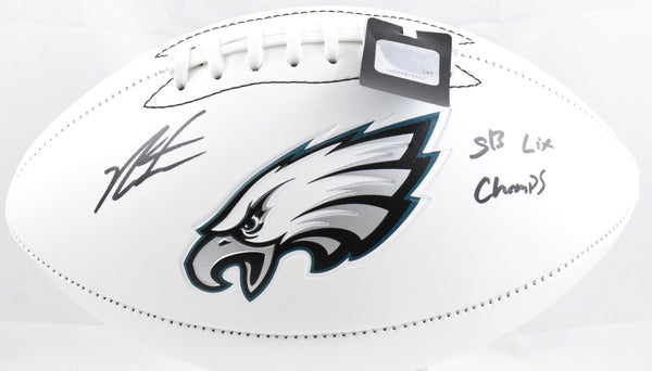 Jalen Carter Autographed Philadelphia Eagles Logo Football - Beckett W Hologram