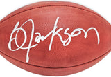 BO JACKSON AUTOGRAPHED NFL LEATHER FOOTBALL RAIDERS BECKETT WITNESS 218032