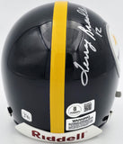 Terry Bradshaw Autographed Signed Steelers Black Mini Helmet Beckett QR #BS30072