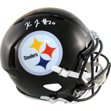 Kaleb Johnson Autographed Pittsburgh Steelers F/S Helmet Beckett Witness 51687