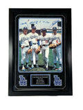 Dodgers Autographed Cey, Russell, Lopes, and Garvey 16x20 Framed Photo Tri-Star