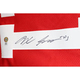 Jaxon Smith-Njigba Autographed/Signed College Style Red Jersey Beckett 43347