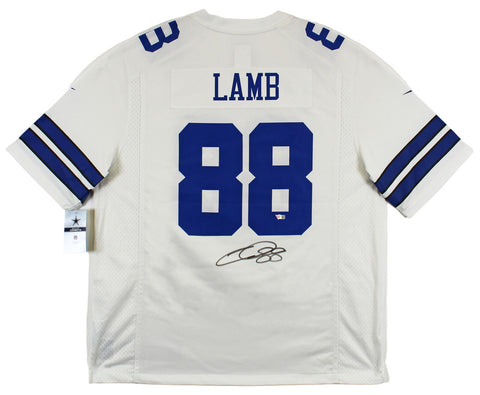 Cowboys CeeDee Lamb Authentic Signed White Nike Game Jersey Fanatics