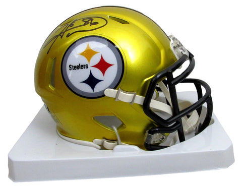 Hines Ward Signed/Autographed Gold Flash Mini Helmet Steelers Beckett 204022