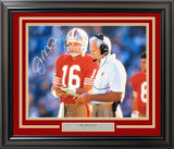 Joe Montana Autographed Framed 16x20 Photo 49ers With Bill Walsh Beckett #H12079