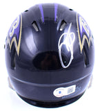 Odell Beckham Jr. Autographed Baltimore Ravens Speed Mini Helmet- Beckett W Holo