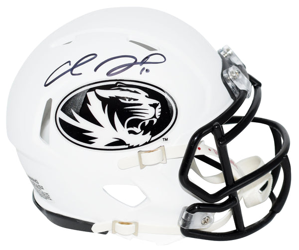 CHASE DANIEL AUTOGRAPHED MISSOURI TIGERS WHITE SPEED MINI HELMET BECKETT