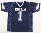 Lou Holtz Signed Notre Dame Fightin' Irish Jersey (JSA COA) 1988 National Champs