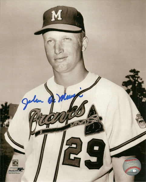 Milwaukee Braves JOHN DeMERIT Signed 8x10 Photo #4 AUTO-1957 World Series Champ