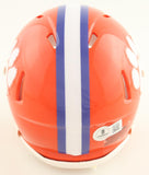 Travis Etienne Signed Clemson Tigers Mini Helmet Ins "Natl Champs 2018"(Beckett)