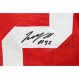 Treyveon Henderson Autographed/Signed College Style Red Jersey Beckett 43337