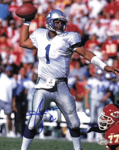 Warren Moon Autographed Signed 8x10 Photo Seattle Seahawks MCS Holo #63532