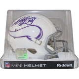 Adrian Peterson Autographed Minnesota Vikings 24 Alt Mini Helmet Beckett 50843
