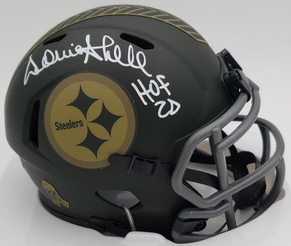 Donnie Shell "HOF 20" Signed Pittsburgh Steelers Salute to Service Mini Helmet