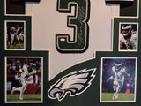 FRAMED PHILADELPHIA EAGLES NOLAN SMITH JR AUTOGRAPHED SIGNED JERSEY JSA COA