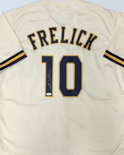 Brewers SAL FRELICK Signed Custom Replica Cream Jersey AUTO - JSA