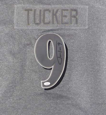 Baltimore Ravens Justin Tucker Autographed Signed Gray Nike Jersey JSA #B257053