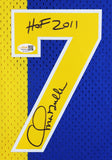 Warriors Chris Mullin "HOF" Signed Blue & Yellow M&N TB HWC Swingman Jersey JSA