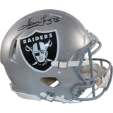 Howie Long Autographed Las Vegas Raiders Authentic Helmet Beckett Witness 55249
