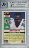 Emmitt Smith Autographed 1990 Score #101T Rookie Card HOF Beckett Slab 37608