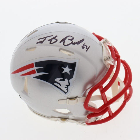 Tedy Bruschi Signed New England Patriots Mini Helmet (Beckett) 3xSupr Bowl Champ