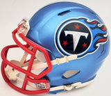 Ryan Tannehill Autographed Titans Flash Blue Speed Mini Helmet Beckett WN46893
