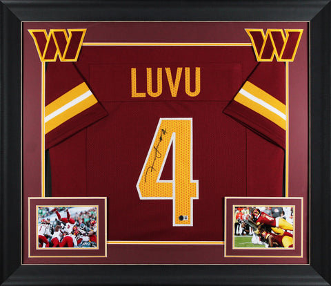 Frankie Luvu Authentic Signed Maroon Pro Style Framed Jersey BAS Witnessed