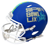 Saquon Barkley Signed Blue SB LIX Full Size Authentic Helmet Eagles PSA 195230