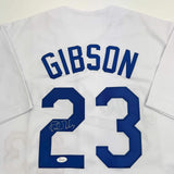 Autographed/Signed Kirk Gibson Los Angeles LA White Baseball Jersey JSA COA