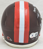 DIXON MINNIFIELD AUTOGRAPHED BROWNS FLASH MINI HELMET DAWG POUND BECKETT 216720