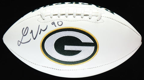 Lukas Van Ness Signed Green Bay Packer Logo Football (Beckett) 2023 1st Round Pk