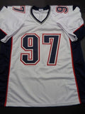 Jarvis Green Signed New England Patriots Jersey (JSA COA) 2xSuper Bowl Champion