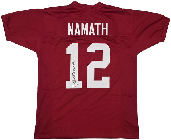 ALABAMA CRIMSON TIDE JOE NAMATH AUTOGRAPHED MAROON JERSEY BECKETT WITNESS 241649