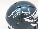 LESEAN MCCOY AUTOGRAPHED EAGLES GREEN SPEED MINI HELMET BECKETT WITNESS 223739