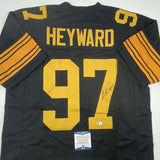 Autographed/Signed Cameron Heyward Pittsburgh Color Rush Football Jersey Beckett