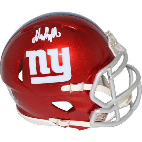 Jalin Hyatt Autographed/Signed New York Giants Flash Mini Helmet Beckett 43005